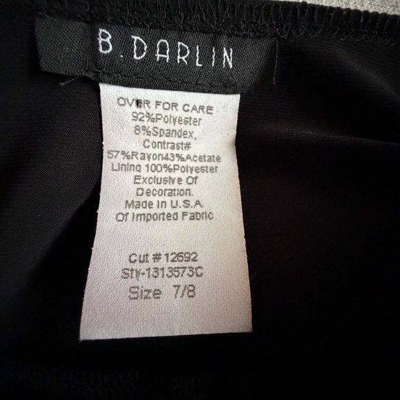 B. Darlin Dress Juniors 7/8 Black Lace Pleated Fit & Flare Party Whimsigoth Prom - Picture 9 of 10